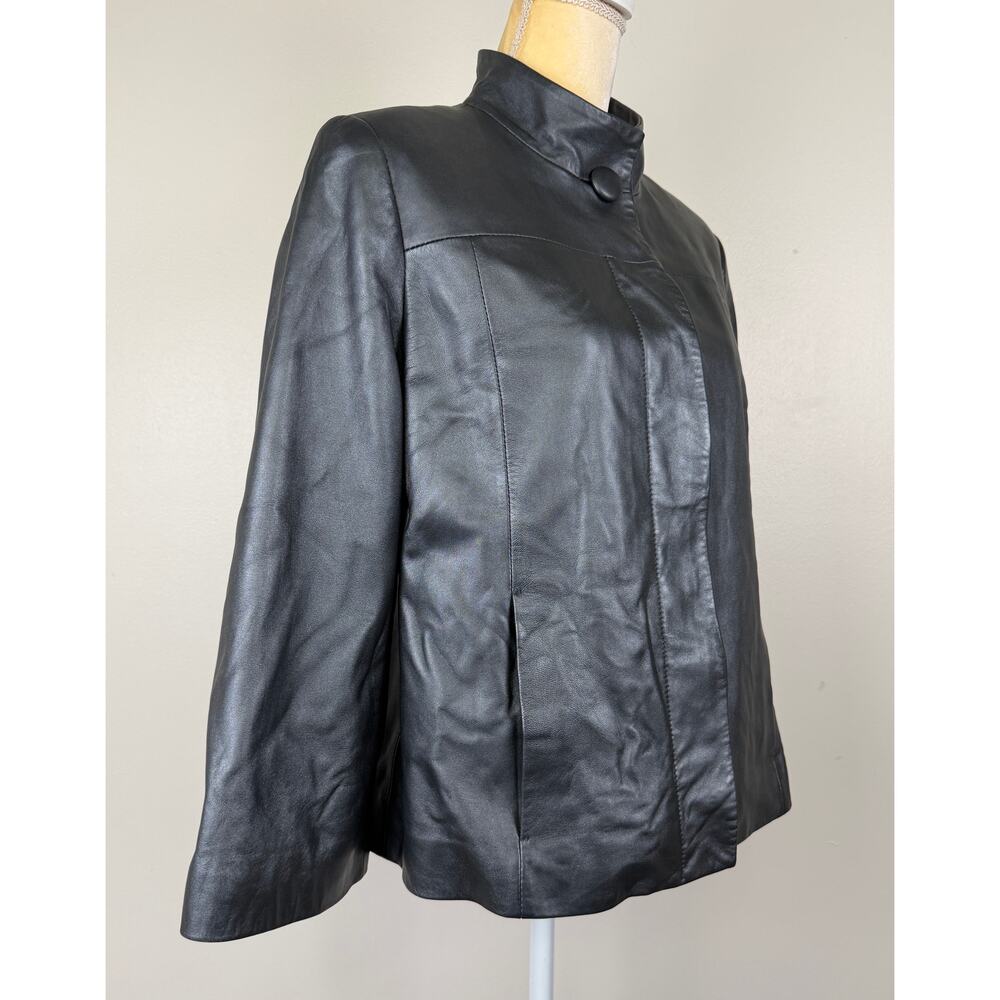 Pendleton Metallic Leather Button Down Jacket Bla… - image 7